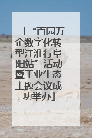 “百园万企数字化转型江淮行阜阳站”活动暨工业生态主题会议成功举办