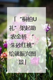 “桐柏U礼”架起助农金桥 “朱砂红桃”绘就振兴图景