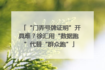 “门弄号牌证明”开具难？徐汇用“数据跑”代替“群众跑”