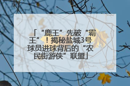 “鹿王”先破“霸王”！揭秘盐城3号球员进球背后的“农民街游侠”联盟