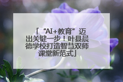 “AI+教育”迈出关键一步！叶县晨德学校打造智慧双师课堂新范式