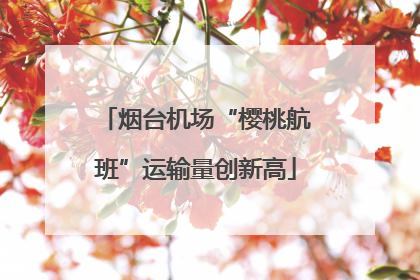 烟台机场“樱桃航班”运输量创新高