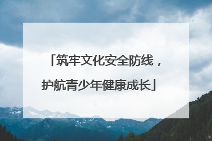 筑牢文化安全防线，护航青少年健康成长