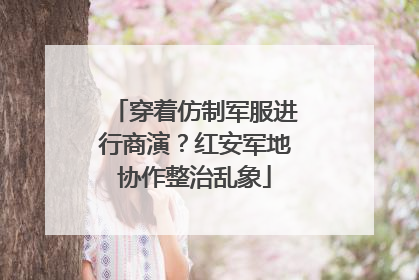 穿着仿制军服进行商演？红安军地协作整治乱象