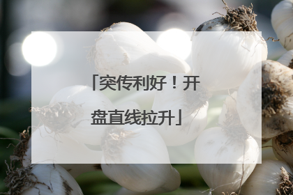 突传利好！开盘直线拉升