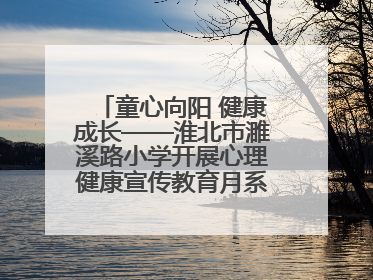 童心向阳 健康成长——淮北市濉溪路小学开展心理健康宣传教育月系列活动