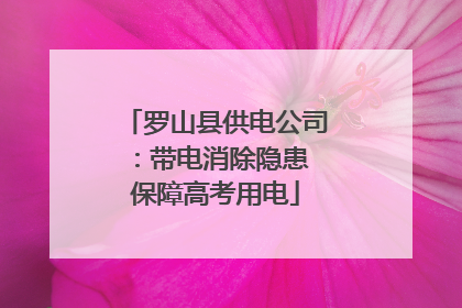 罗山县供电公司：带电消除隐患 保障高考用电