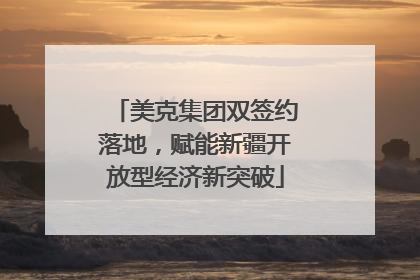 美克集团双签约落地，赋能新疆开放型经济新突破