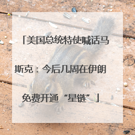 美国总统特使喊话马斯克：今后几周在伊朗免费开通“星链”
