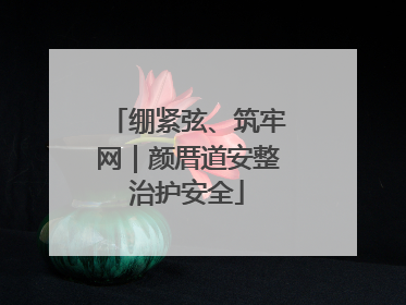 绷紧弦、筑牢网｜颜厝道安整治护安全