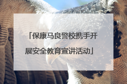 保康马良警校携手开展安全教育宣讲活动