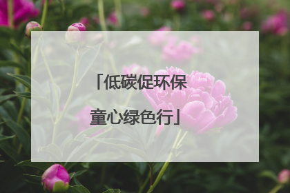 低碳促环保 童心绿色行