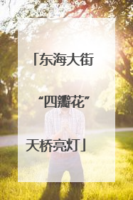 东海大街“四瓣花”天桥亮灯