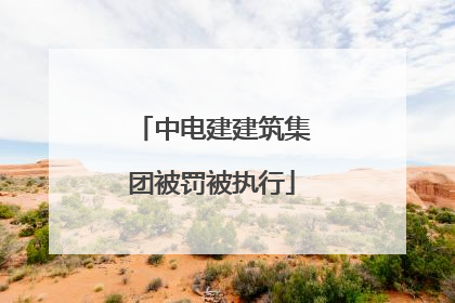 中电建建筑集团被罚被执行
