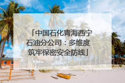 中国石化青海西宁石油分公司：多维度筑牢保密安全防线