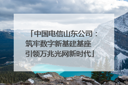 中国电信山东公司：筑牢数字新基建基座 引领万兆光网新时代