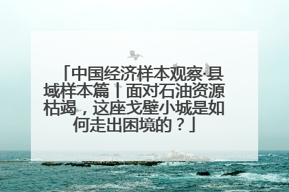 中国经济样本观察·县域样本篇丨面对石油资源枯竭，这座戈壁小城是如何走出困境的？