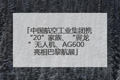 中国航空工业集团携“20”家族、“翼龙”无人机、AG600亮相巴黎航展