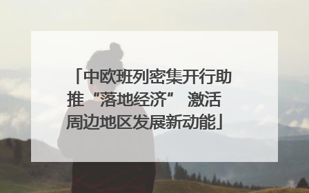 中欧班列密集开行助推“落地经济” 激活周边地区发展新动能