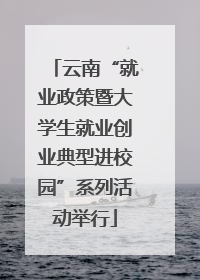 云南“就业政策暨大学生就业创业典型进校园”系列活动举行