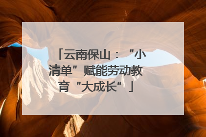云南保山：“小清单”赋能劳动教育“大成长”