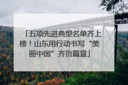 五项先进典型名单齐上榜！山东用行动书写“美丽中国”齐鲁篇章