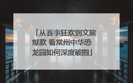 从赛事狂欢到文旅爆款 看常州中华恐龙园如何深度破圈