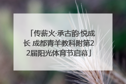 传薪火·承古韵·悦成长 成都青羊教科附第22届阳光体育节启幕