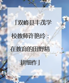 双峰县丰茂学校教师许艳玲：在教育的田野精耕细作