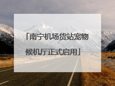 南宁机场货站宠物候机厅正式启用