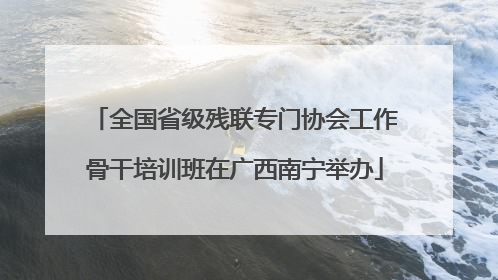 全国省级残联专门协会工作骨干培训班在广西南宁举办