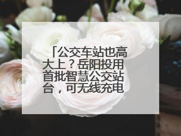 公交车站也高大上？岳阳投用首批智慧公交站台，可无线充电还带卫生间