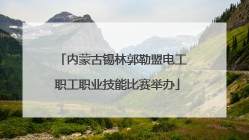 内蒙古锡林郭勒盟电工职工职业技能比赛举办
