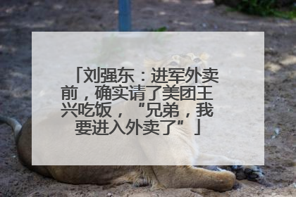 刘强东：进军外卖前，确实请了美团王兴吃饭，“兄弟，我要进入外卖了”