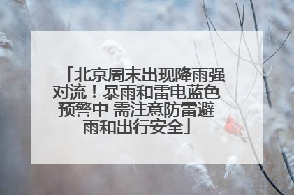 北京周末出现降雨强对流！暴雨和雷电蓝色预警中 需注意防雷避雨和出行安全