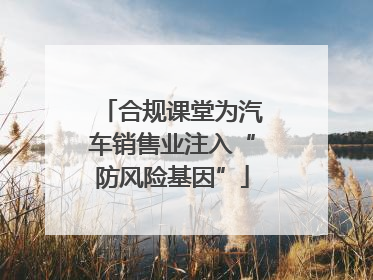 合规课堂为汽车销售业注入“防风险基因”