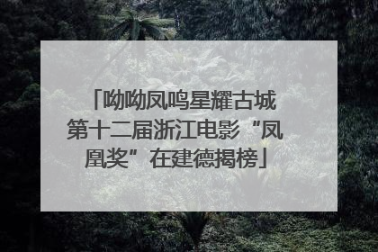 呦呦凤鸣星耀古城 第十二届浙江电影“凤凰奖”在建德揭榜