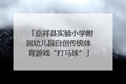 嘉祥县实验小学附属幼儿园自创传统体育游戏“打马球”