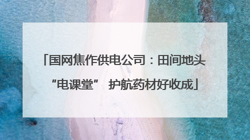 国网焦作供电公司：田间地头“电课堂” 护航药材好收成