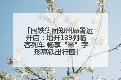 国铁集团郑州局暑运开启：增开139列临客列车 畅享“米”字形高铁出行圈