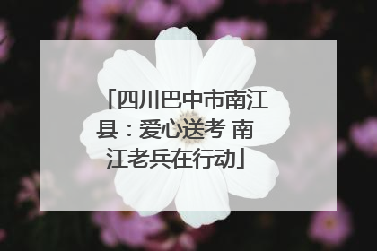 四川巴中市南江县：爱心送考 南江老兵在行动