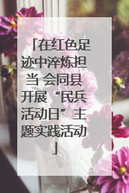 在红色足迹中淬炼担当 会同县开展“民兵活动日”主题实践活动