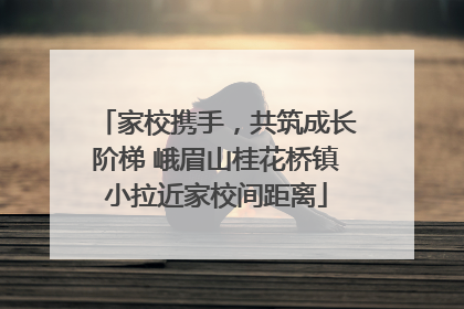 家校携手，共筑成长阶梯 峨眉山桂花桥镇小拉近家校间距离