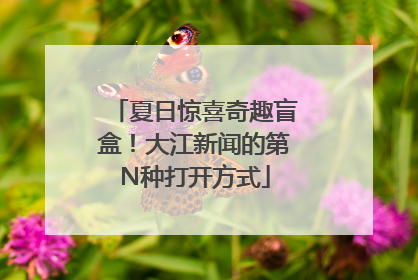 夏日惊喜奇趣盲盒！大江新闻的第N种打开方式