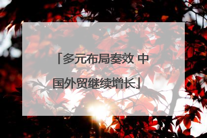 多元布局奏效 中国外贸继续增长