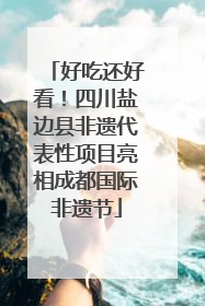 好吃还好看！四川盐边县非遗代表性项目亮相成都国际非遗节