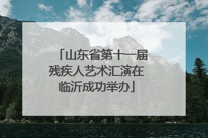 山东省第十一届残疾人艺术汇演在临沂成功举办