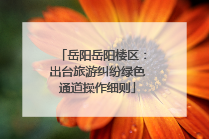 岳阳岳阳楼区：出台旅游纠纷绿色通道操作细则