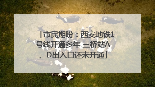 市民期盼：西安地铁1号线开通多年 三桥站A、D出入口还未开通