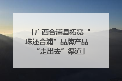 广西合浦县拓宽“珠还合浦”品牌产品“走出去”渠道